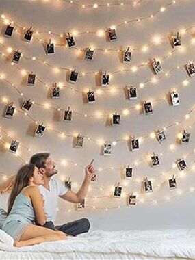 LED String Lights Battery Powered Warm White Fairy Lights 33ft 100 LED Decor